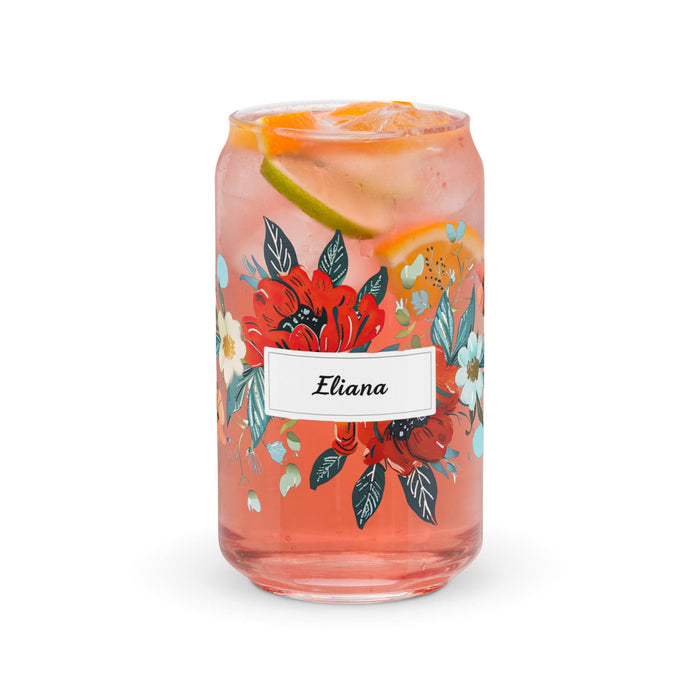 Eliana Exclusive Name Art Piece Can-Shaped Glass Home Office Work Mexican Spanish Pride Gift Cup One-Of-A-Kind Calligraphy Glass | E22 Mexicada