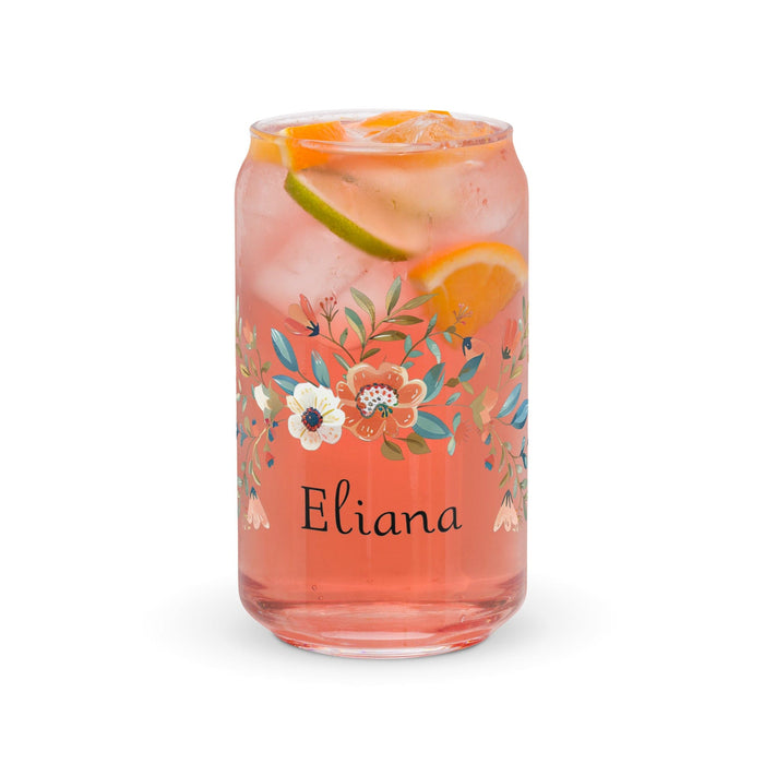 Eliana Exclusive Name Art Piece Can-Shaped Glass Home Office Work Mexican Spanish Pride Gift Cup One-Of-A-Kind Calligraphy Glass | E18 Mexicada