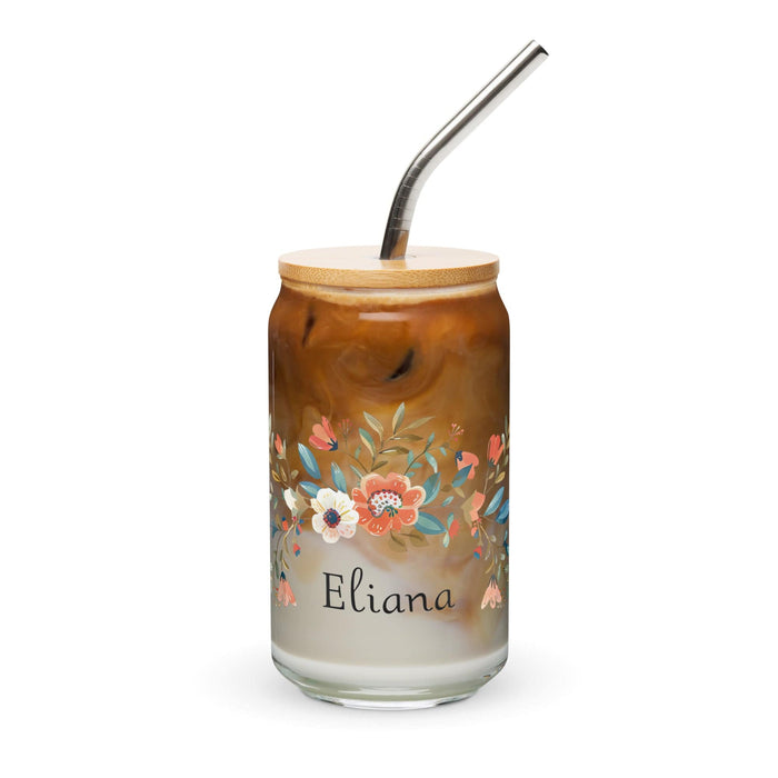 Eliana Exclusive Name Art Piece Can-Shaped Glass Home Office Work Mexican Spanish Pride Gift Cup One-Of-A-Kind Calligraphy Glass | E18 Mexicada