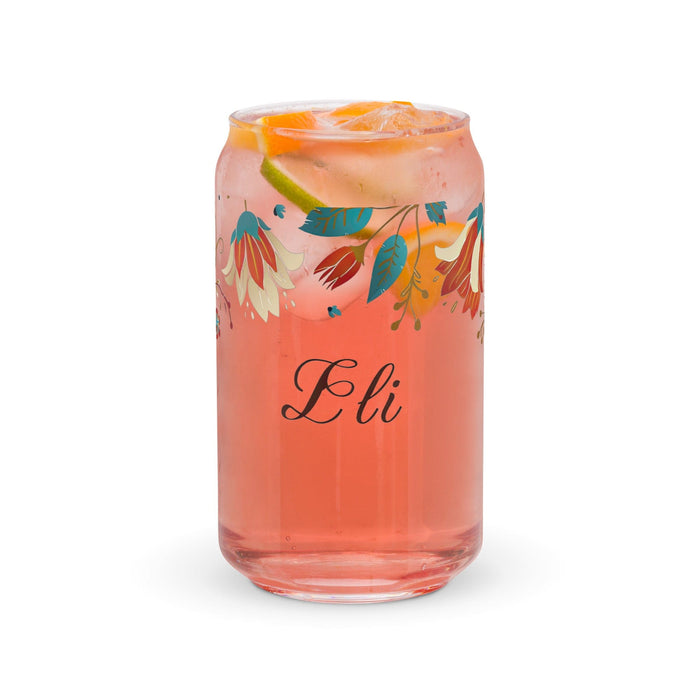 Eli Exclusive Name Art Piece Can-Shaped Glass Home Office Work Mexican Spanish Pride Gift Cup One-Of-A-Kind Calligraphy Glass | E21 Mexicada