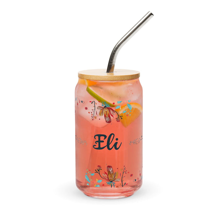 Eli Exclusive Name Art Piece Can-Shaped Glass Home Office Work Mexican Spanish Pride Gift Cup One-Of-A-Kind Calligraphy Glass | E14 Mexicada