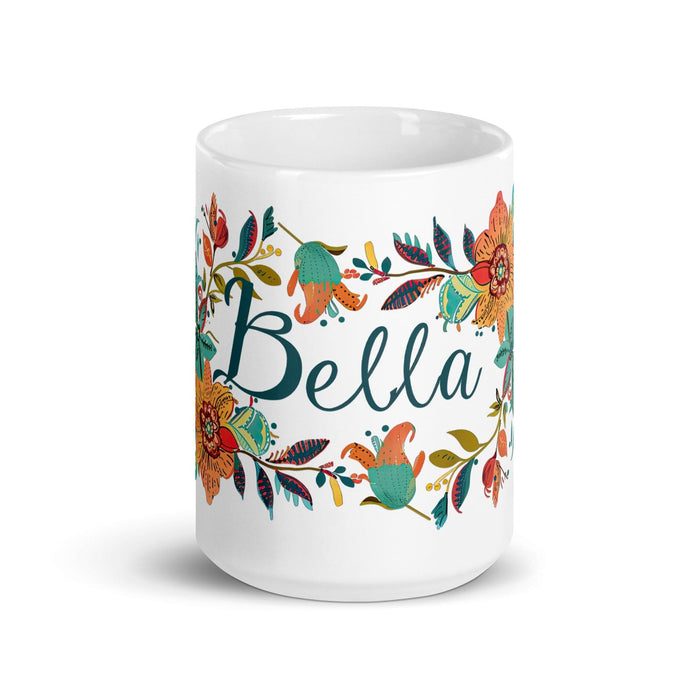 Bella Exclusive Name Art Piece Home Office Work Coffee Mug Mexican Spanish Pride Gift Cup One-Of-A-Kind Calligraphy White Glossy Mug | B20 Mexicada