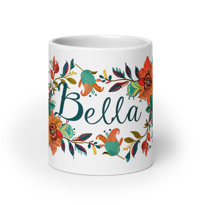 Bella Exclusive Name Art Piece Home Office Work Coffee Mug Mexican Spanish Pride Gift Cup One-Of-A-Kind Calligraphy White Glossy Mug | B20 Mexicada