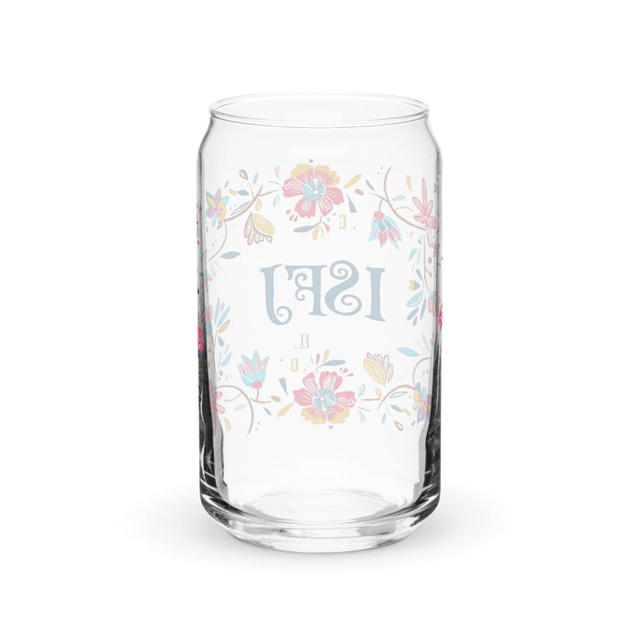 El Isfj Exclusive Art Piece Can-Shaped Glass Home Office Work Mexican Spanish Pride Gift Cup One-Of-A-Kind Calligraphy Glass | E10 Mexicada