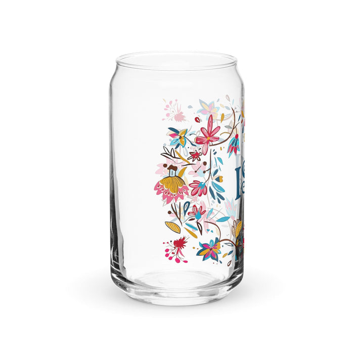 El Isfj Exclusive Art Piece Can-Shaped Glass Home Office Work Mexican Spanish Pride Gift Cup One-Of-A-Kind Calligraphy Glass | E10 Mexicada