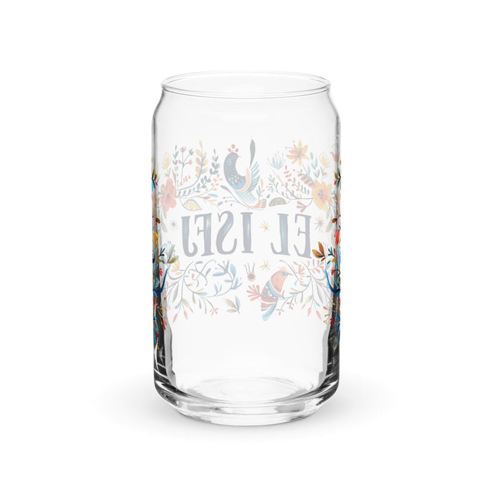 El Isfj Exclusive Art Piece Can-Shaped Glass Home Office Work Mexican Spanish Pride Gift Cup One-Of-A-Kind Calligraphy Glass | E23 Mexicada