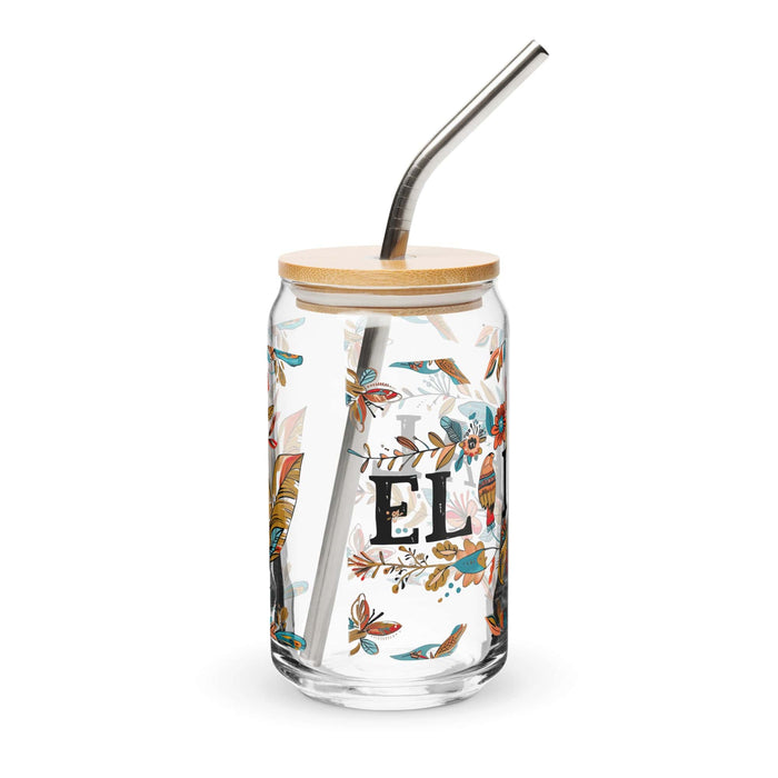 El Leal Exclusive Art Piece Can-Shaped Glass Home Office Work Mexican Spanish Pride Gift Cup One-Of-A-Kind Calligraphy Glass | E1 Mexicada