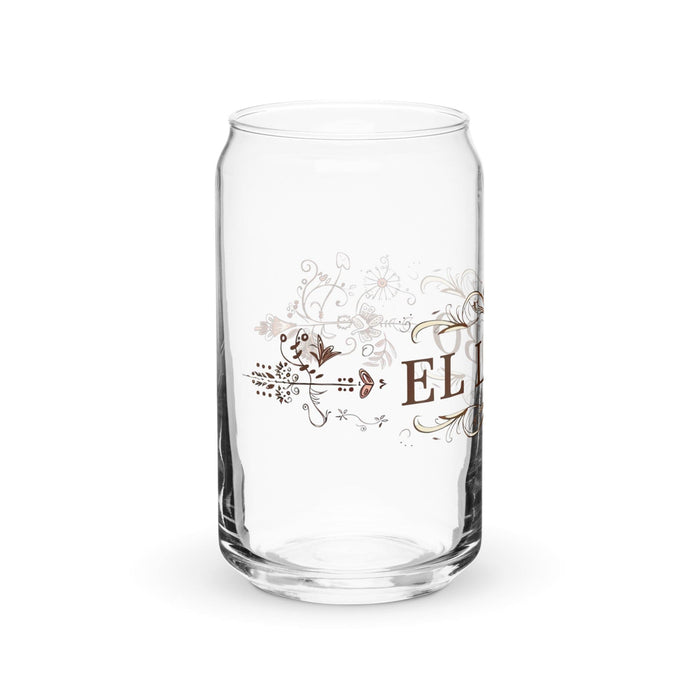 El Lobo Exclusive Art Piece Can-Shaped Glass Home Office Work Mexican Spanish Pride Gift Cup One-Of-A-Kind Calligraphy Glass | E1 Mexicada