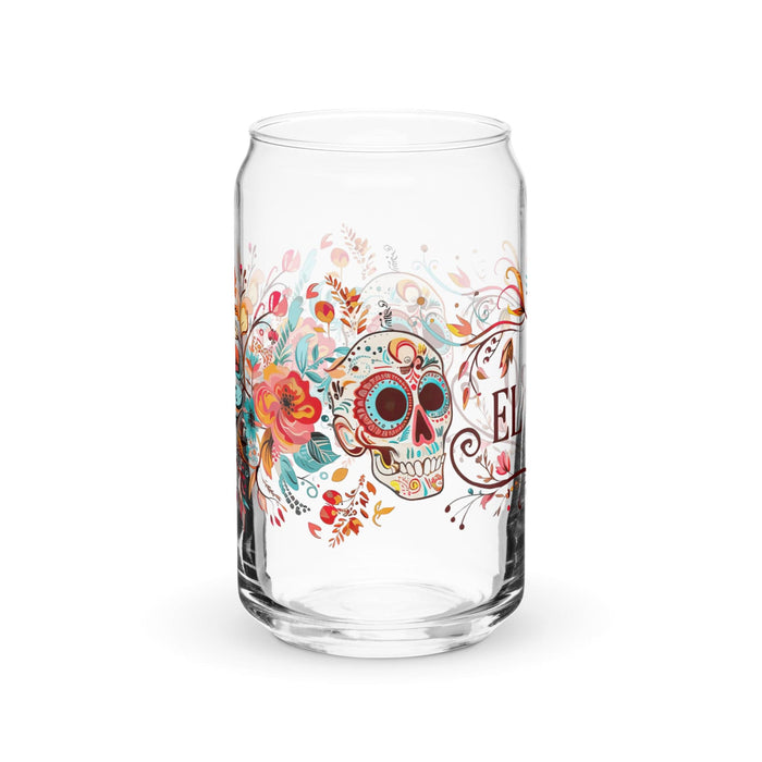 El Bro Exclusive Art Piece Can-Shaped Glass Home Office Work Mexican Spanish Pride Gift Cup One-Of-A-Kind Calligraphy Glass | E14 Mexicada