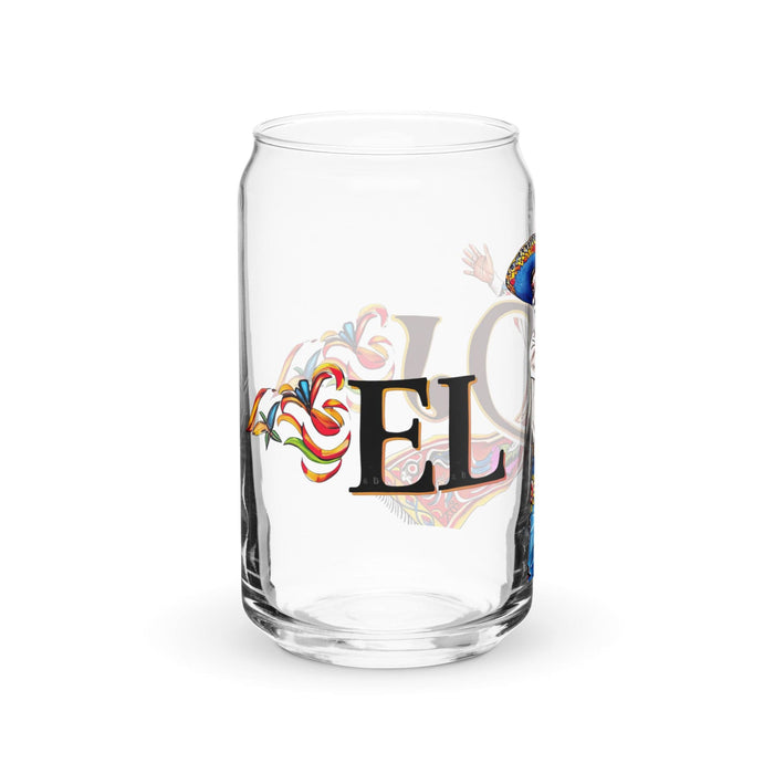 El Dj Exclusive Art Piece Can-Shaped Glass Home Office Work Mexican Spanish Pride Gift Cup One-Of-A-Kind Calligraphy Glass | E7 Mexicada