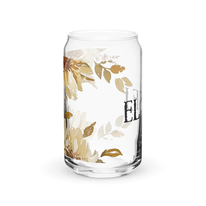 El Esfj Exclusive Art Piece Can-Shaped Glass Home Office Work Mexican Spanish Pride Gift Cup One-Of-A-Kind Calligraphy Glass | E16 Mexicada