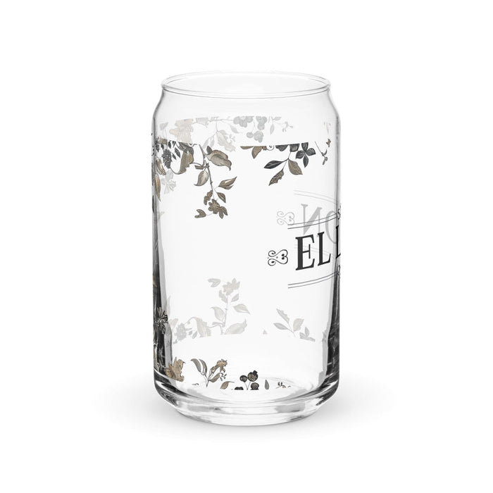 El León Exclusive Art Piece Can-Shaped Glass Home Office Work Mexican Spanish Pride Gift Cup One-Of-A-Kind Calligraphy Glass | E1 Mexicada