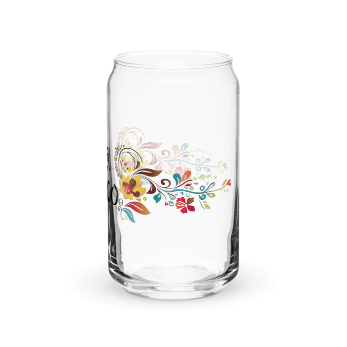 El Loco Exclusive Art Piece Can-Shaped Glass Home Office Work Mexican Spanish Pride Gift Cup One-Of-A-Kind Calligraphy Glass | E10 Mexicada