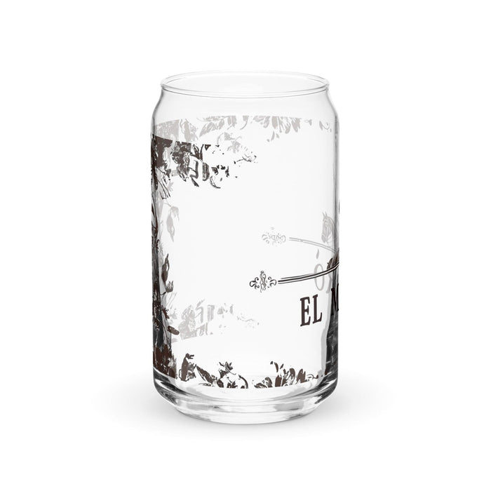 El Morro Exclusive Art Piece Can-Shaped Glass Home Office Work Mexican Spanish Pride Gift Cup One-Of-A-Kind Calligraphy Glass | E14 Mexicada