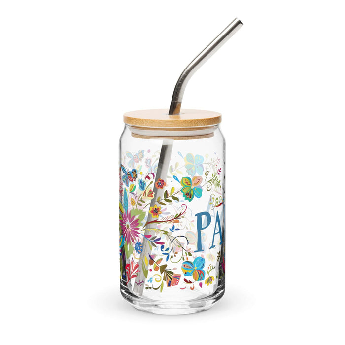 El Paisa Exclusive Art Piece Can-Shaped Glass Home Office Work Mexican Spanish Pride Gift Cup One-Of-A-Kind Calligraphy Glass | E9 Mexicada