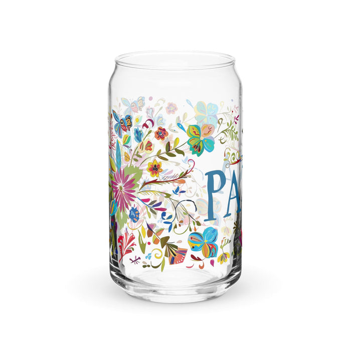 El Paisa Exclusive Art Piece Can-Shaped Glass Home Office Work Mexican Spanish Pride Gift Cup One-Of-A-Kind Calligraphy Glass | E9 Mexicada