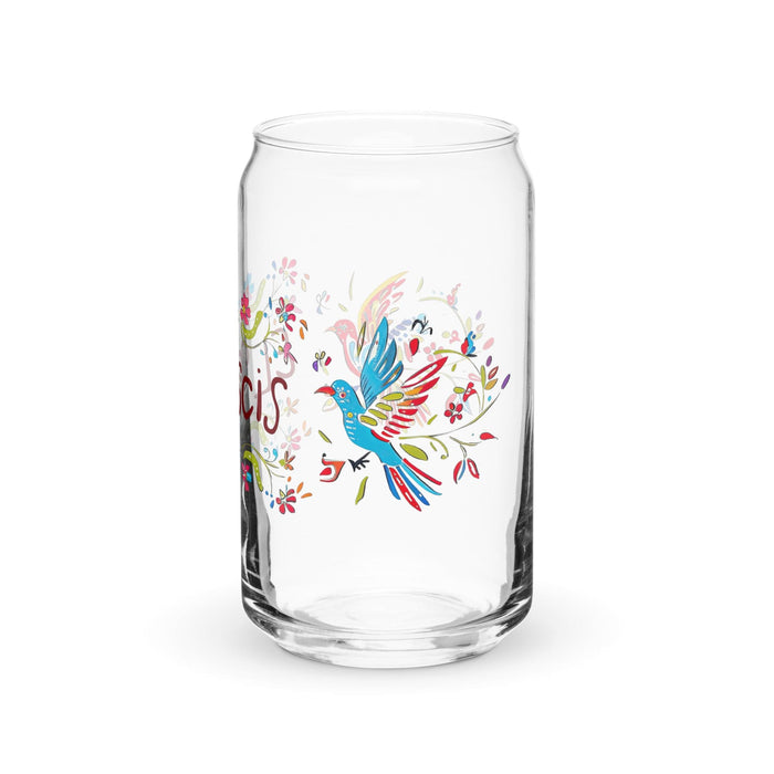 El Piscis Exclusive Art Piece Can-Shaped Glass Home Office Work Mexican Spanish Pride Gift Cup One-Of-A-Kind Calligraphy Glass | E7 Mexicada