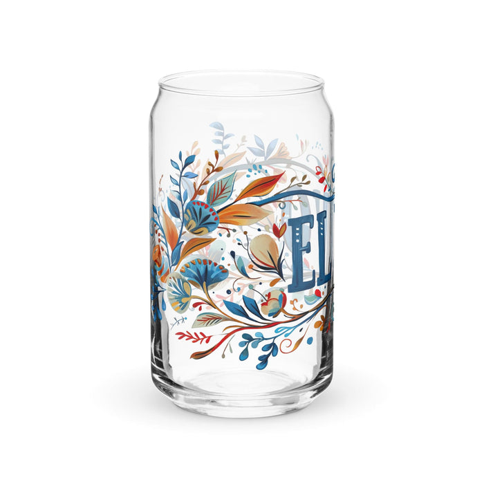 El Virgo Exclusive Art Piece Can-Shaped Glass Home Office Work Mexican Spanish Pride Gift Cup One-Of-A-Kind Calligraphy Glass | E11 Mexicada