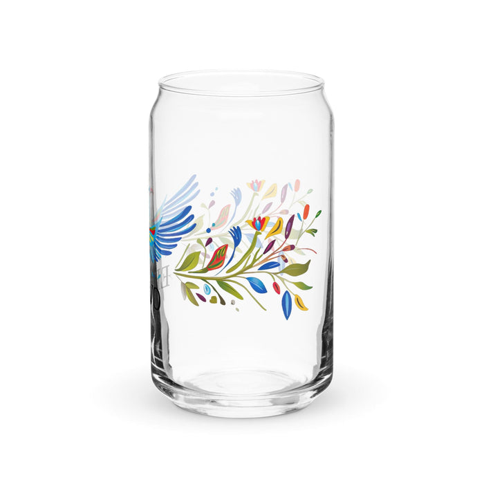 El Vivo Exclusive Art Piece Can-Shaped Glass Home Office Work Mexican Spanish Pride Gift Cup One-Of-A-Kind Calligraphy Glass | E9 Mexicada