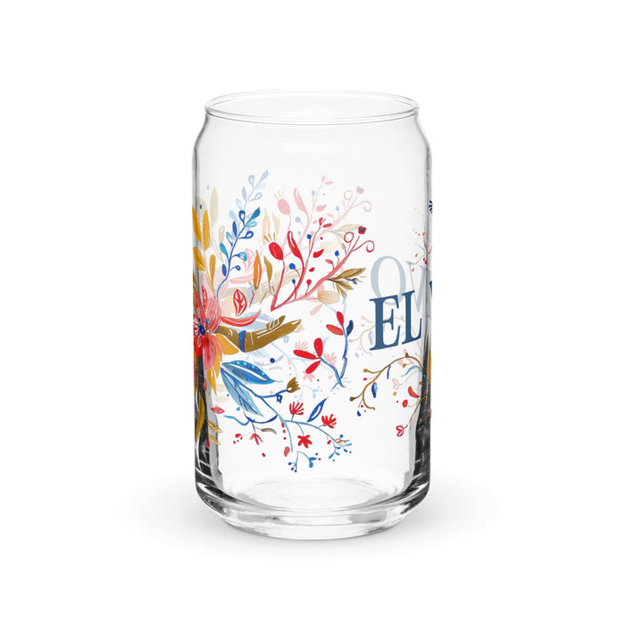 El Vivo Exclusive Art Piece Can-Shaped Glass Home Office Work Mexican Spanish Pride Gift Cup One-Of-A-Kind Calligraphy Glass | E12 Mexicada