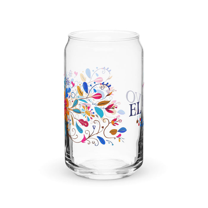 El Vivo Exclusive Art Piece Can-Shaped Glass Home Office Work Mexican Spanish Pride Gift Cup One-Of-A-Kind Calligraphy Glass | E13 Mexicada