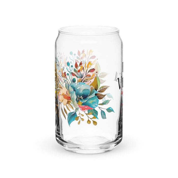 El Verga Exclusive Art Piece Can-Shaped Glass Home Office Work Mexican Spanish Pride Gift Cup One-Of-A-Kind Calligraphy Glass | E20 Mexicada