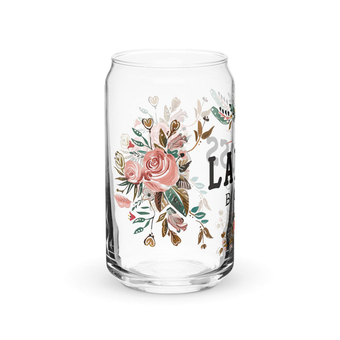 La Boss Exclusive Art Piece Can-Shaped Glass Home Office Work Mexican Spanish Pride Gift Cup One-Of-A-Kind Calligraphy Glass | L13 Mexicada