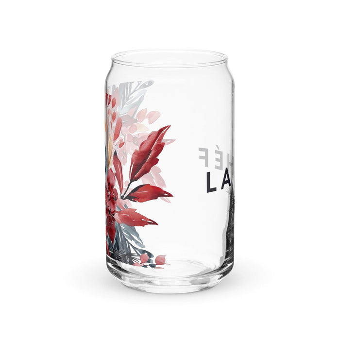 La Chef Exclusive Art Piece Can-Shaped Glass Home Office Work Mexican Spanish Pride Gift Cup One-Of-A-Kind Calligraphy Glass | L7 Mexicada