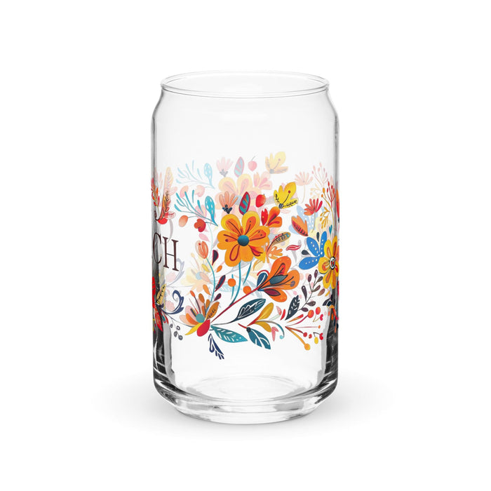 La Coach Exclusive Art Piece Can-Shaped Glass Home Office Work Mexican Spanish Pride Gift Cup One-Of-A-Kind Calligraphy Glass | L7 Mexicada