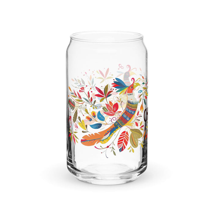 El Champa Exclusive Art Piece Can-Shaped Glass Home Office Work Mexican Spanish Pride Gift Cup One-Of-A-Kind Calligraphy Glass | E11 Mexicada