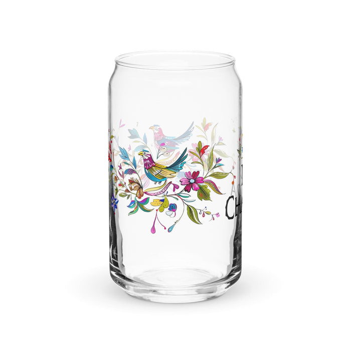 El Champa Exclusive Art Piece Can-Shaped Glass Home Office Work Mexican Spanish Pride Gift Cup One-Of-A-Kind Calligraphy Glass | E19 Mexicada