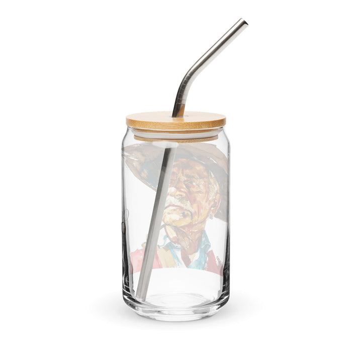 El Chavo Exclusive Art Piece Can-Shaped Glass Home Office Work Mexican Spanish Pride Gift Cup One-Of-A-Kind Calligraphy Glass | E5 Mexicada