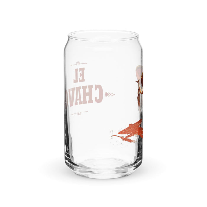 El Chavo Exclusive Art Piece Can-Shaped Glass Home Office Work Mexican Spanish Pride Gift Cup One-Of-A-Kind Calligraphy Glass | E8 Mexicada