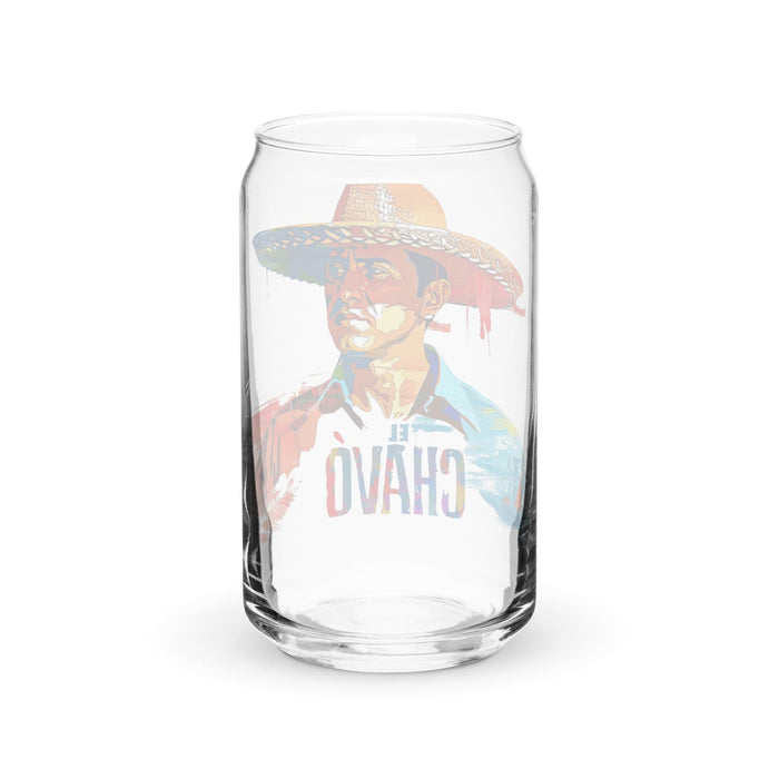 El Chavo Exclusive Art Piece Can-Shaped Glass Home Office Work Mexican Spanish Pride Gift Cup One-Of-A-Kind Calligraphy Glass | E9 Mexicada