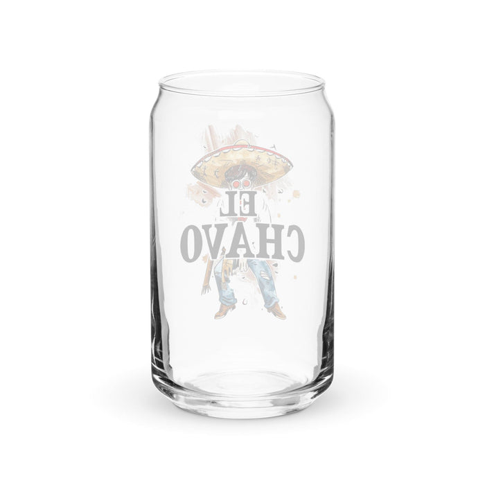 El Chavo Exclusive Art Piece Can-Shaped Glass Home Office Work Mexican Spanish Pride Gift Cup One-Of-A-Kind Calligraphy Glass | E10 Mexicada