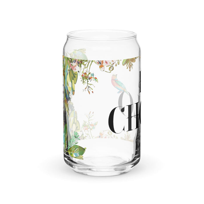 El Cholo Exclusive Art Piece Can-Shaped Glass Home Office Work Mexican Spanish Pride Gift Cup One-Of-A-Kind Calligraphy Glass | E4 Mexicada