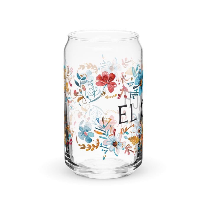 El Coach Exclusive Art Piece Can-Shaped Glass Home Office Work Mexican Spanish Pride Gift Cup One-Of-A-Kind Calligraphy Glass | E20 Mexicada