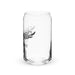 El Crow Exclusive Art Piece Can-Shaped Glass Home Office Work Mexican Spanish Pride Gift Cup One-Of-A-Kind Calligraphy Glass | E6 Mexicada