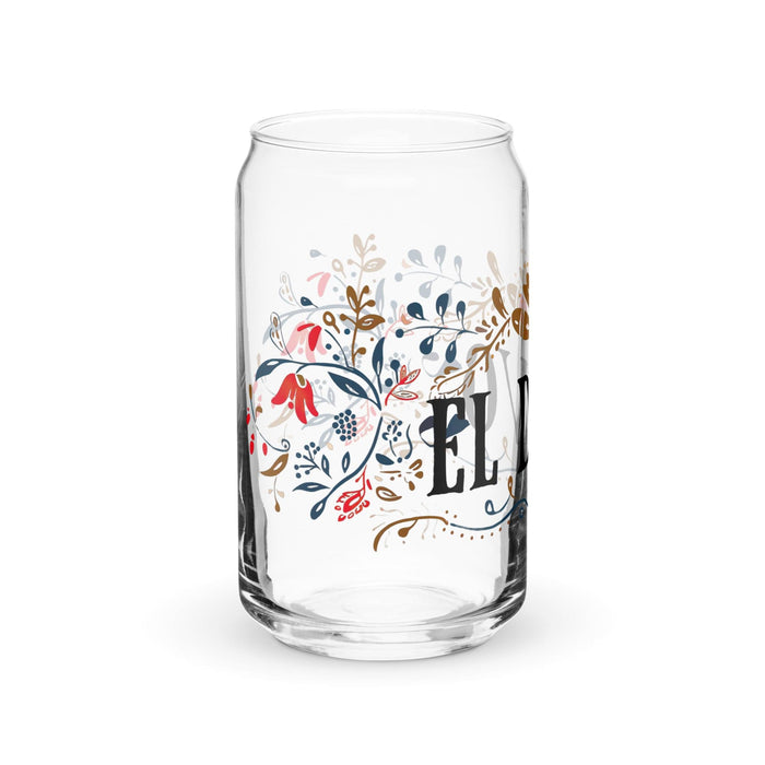 El Divo Exclusive Art Piece Can-Shaped Glass Home Office Work Mexican Spanish Pride Gift Cup One-Of-A-Kind Calligraphy Glass | E1 Mexicada