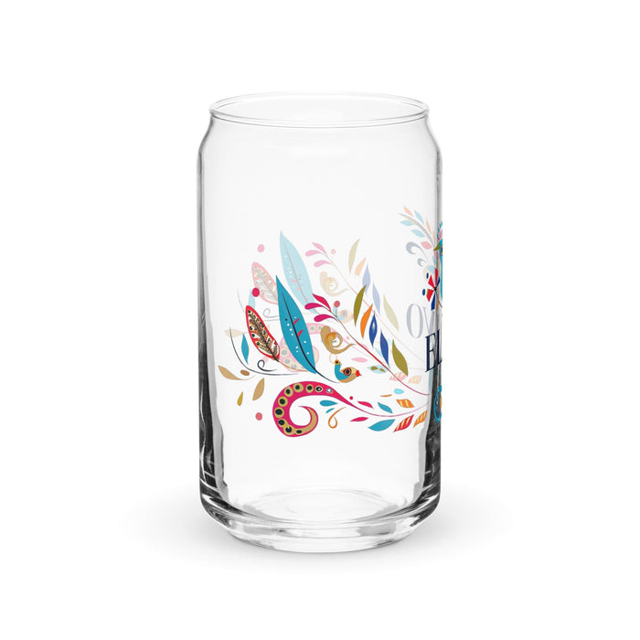 El Divo Exclusive Art Piece Can-Shaped Glass Home Office Work Mexican Spanish Pride Gift Cup One-Of-A-Kind Calligraphy Glass | E7 Mexicada