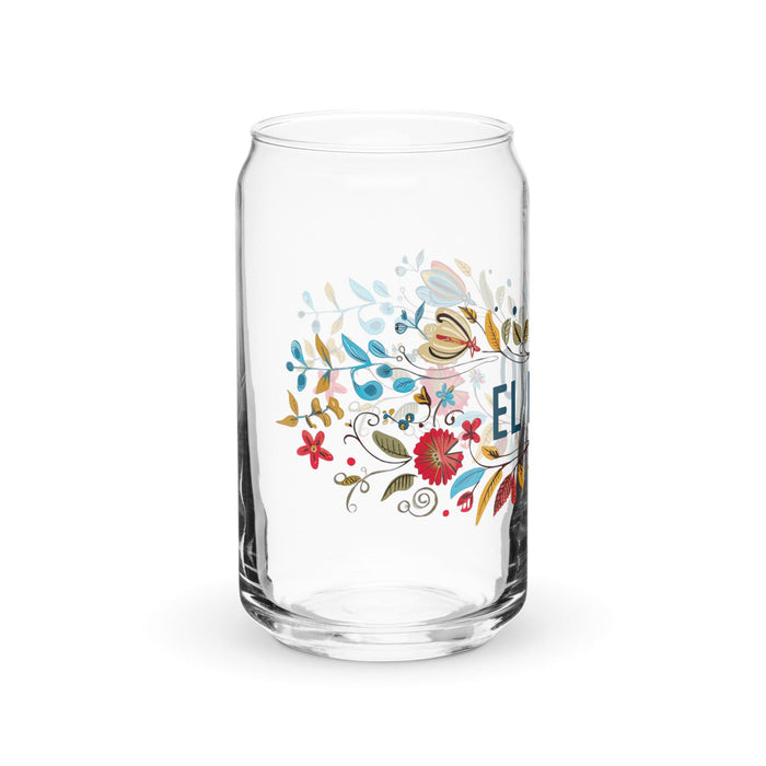 El Divo Exclusive Art Piece Can-Shaped Glass Home Office Work Mexican Spanish Pride Gift Cup One-Of-A-Kind Calligraphy Glass | E11 Mexicada