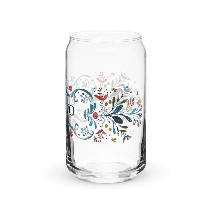 El Divo Exclusive Art Piece Can-Shaped Glass Home Office Work Mexican Spanish Pride Gift Cup One-Of-A-Kind Calligraphy Glass | E14 Mexicada