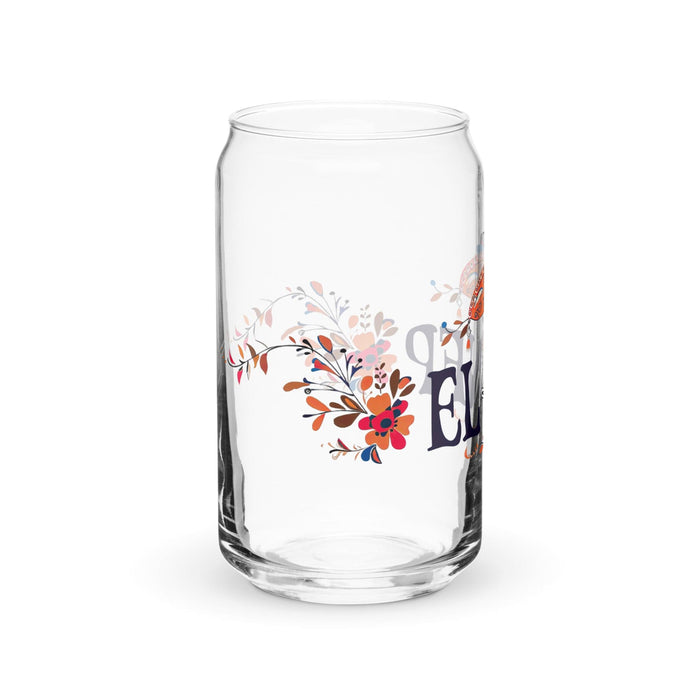 El Enfp Exclusive Art Piece Can-Shaped Glass Home Office Work Mexican Spanish Pride Gift Cup One-Of-A-Kind Calligraphy Glass | E6 Mexicada