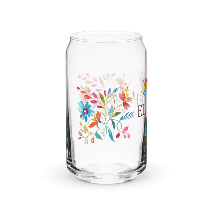 El Enfp Exclusive Art Piece Can-Shaped Glass Home Office Work Mexican Spanish Pride Gift Cup One-Of-A-Kind Calligraphy Glass | E9 Mexicada