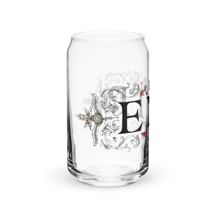 El Entp Exclusive Art Piece Can-Shaped Glass Home Office Work Mexican Spanish Pride Gift Cup One-Of-A-Kind Calligraphy Glass | E2 Mexicada