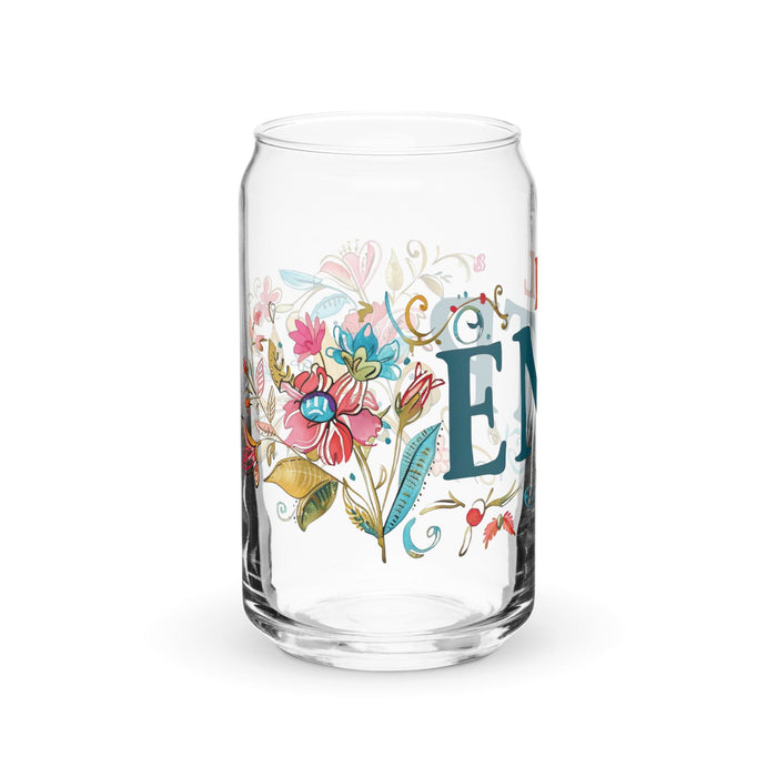 El Entp Exclusive Art Piece Can-Shaped Glass Home Office Work Mexican Spanish Pride Gift Cup One-Of-A-Kind Calligraphy Glass | E6 Mexicada