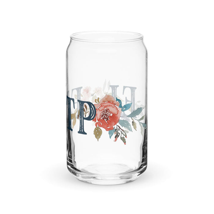 El Entp Exclusive Art Piece Can-Shaped Glass Home Office Work Mexican Spanish Pride Gift Cup One-Of-A-Kind Calligraphy Glass | E16 Mexicada