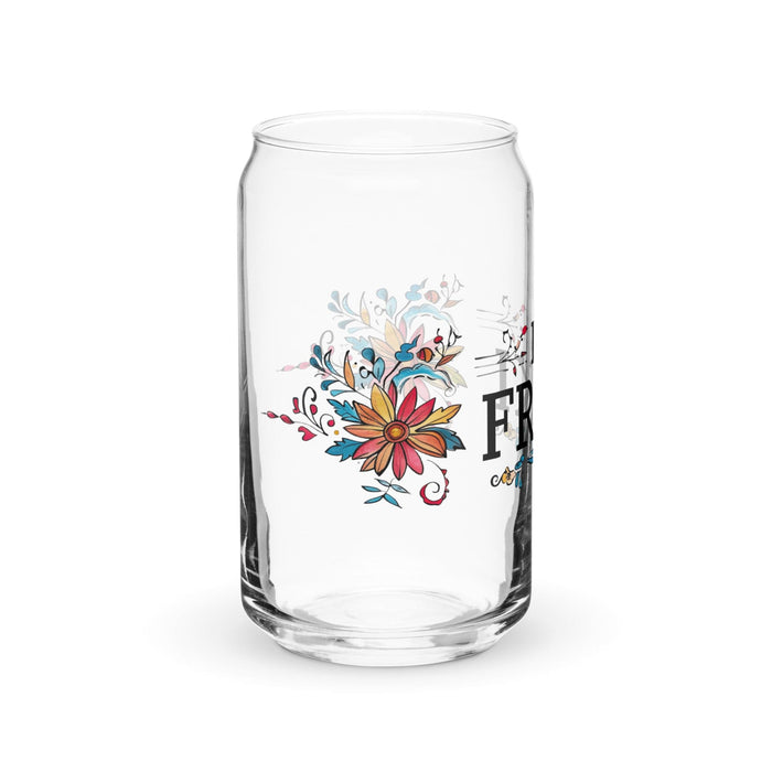 El Friki Exclusive Art Piece Can-Shaped Glass Home Office Work Mexican Spanish Pride Gift Cup One-Of-A-Kind Calligraphy Glass | E9 Mexicada