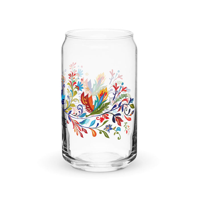 El Gamer Exclusive Art Piece Can-Shaped Glass Home Office Work Mexican Spanish Pride Gift Cup One-Of-A-Kind Calligraphy Glass | E7 Mexicada