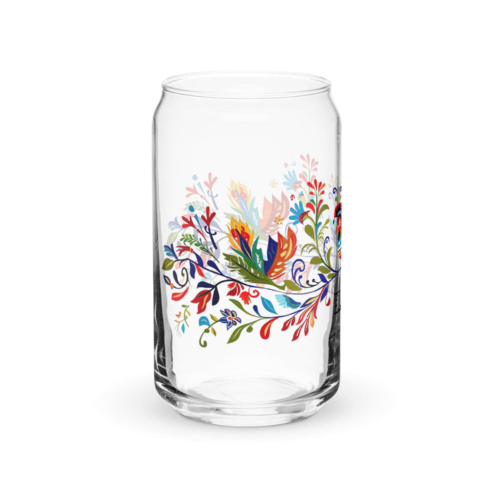 El Gamer Exclusive Art Piece Can-Shaped Glass Home Office Work Mexican Spanish Pride Gift Cup One-Of-A-Kind Calligraphy Glass | E7 Mexicada